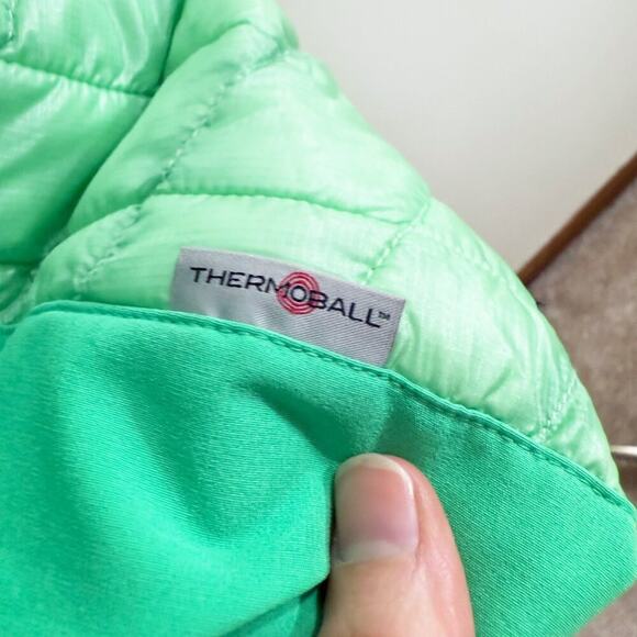 The North Face Spring Green Thermoball Hooded Windbreaker Women's Sz Large EUC - Picture 5 of 9